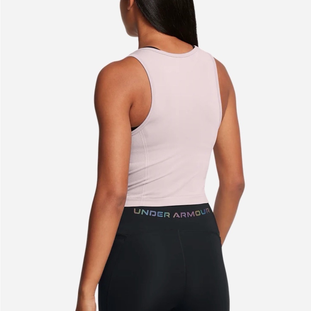 Under Armour Women's Pale Lilac Cropped Tank XS - Picture 4 of 4